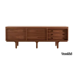 500/3 - Wooden sideboard with tambour doors _ Tacchini