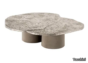 BRUT - Coffee table with aluminium top and cement legs _ Tacchini