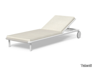 CORAL - Recliner fabric sun lounger with castors _ Talenti