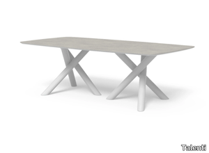 CORAL - Garden table in aluminum and top in porcelain stoneware _ Talenti