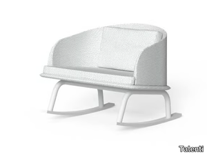 CLEOSOFT-ALU - Rocking armchair with removable cover _ Talenti