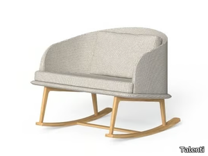 CLEOSOFT-WOOD - Rocking fabric easy chair _ Talenti