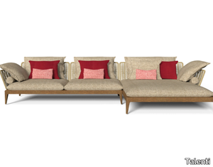 CRUISE TEAK - Sectional fabric garden sofa _ Talenti