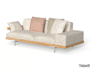 ALLURE - 3 seater fabric and Accoya wood garden sofa _ Talenti