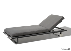 GEORGE - Recliner fabric sun lounger with castors _ Talenti