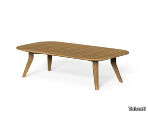 MOON TEAK - Rectangular teak garden side table _ Talenti