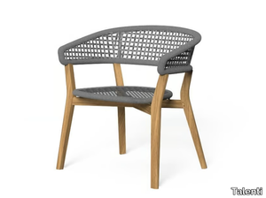 MOON TEAK - Stackable teak garden chair _ Talenti