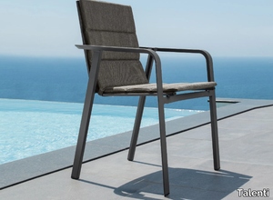 MILO - Stackable garden chair with integrated cushion _ Talenti