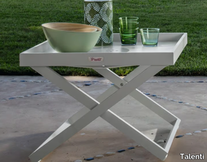 RAY - Aluminium garden side table with tray _ Talenti