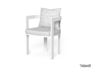 ARGO-ALU - Upholstered aluminium garden chair _ Talenti