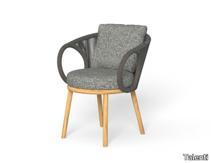 KAREN - Fabric chair with armrests with removable cover _ Talenti