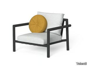 LAKE - Fabric garden armchair with armrests with aluminium frame _ Talenti