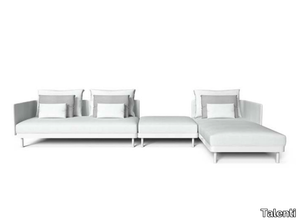 SLAM - Sectional fabric garden sofa with chaise longue _ Talenti