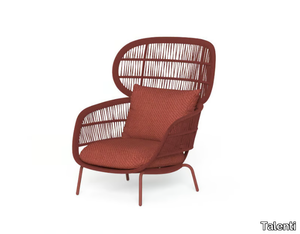 PANAMA - Rope garden armchair with fabric cushions _ Talenti