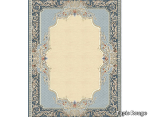 AUBUSSON TAPISSERIE FLORAL BLUE - Handmade silk rug _ Tapis Rouge