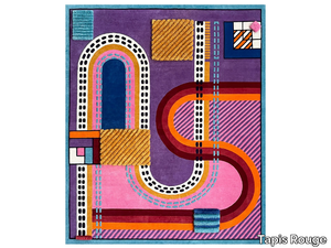 ABSTRACTION III.I - Rectangular handmade rug _ Tapis Rouge