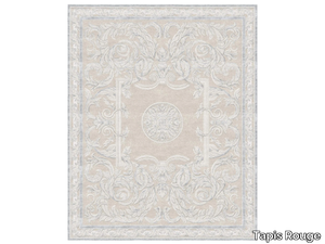 AUBUSSON HERALDY ANTIQUE WHITE - Rectangular handmade rug _ Tapis Rouge