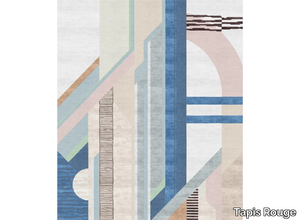 COMPOSITION VIII - Rectangular handmade rug _ Tapis Rouge