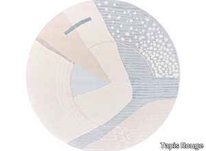 COMPOSITION VII - Round handmade rug _ Tapis Rouge