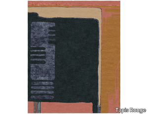 COMPOSITION XIII.I - Rectangular handmade rug _ Tapis Rouge