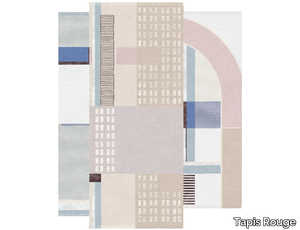 COMPOSITION XVIII - Rectangular handmade rug _ Tapis Rouge