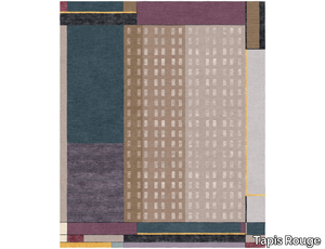 COMPOSITION XVII - Rectangular handmade rug _ Tapis Rouge