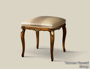 5449 - Low wooden and fabric stool _ Tarocco Vaccari Group