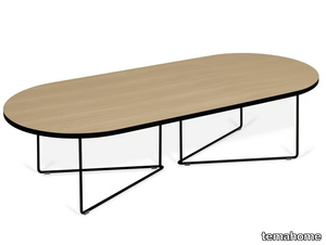 OVAL - Low oval wooden coffee table _ temahome