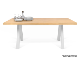 APEX - Rectangular wood veneer dining table _ temahome