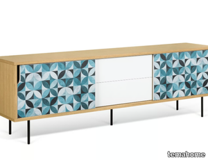 DANN TILES - Sideboard with sliding doors with drawers _ temahome