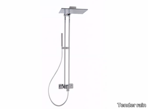 PIGRECO - Wall-mounted brass shower panel _ Tender rain