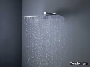 BIG RAIN - Wall-mounted brass overhead shower with arm with anti-lime system _ Tender rain