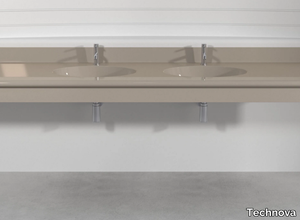 OVAL PLTO2 - Wall-mounted custom Pietraluce® washbasin _ Technova