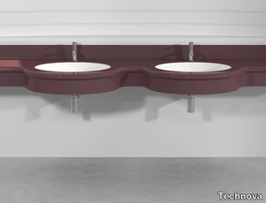 OVAL SMALL PLTOT - Wall-mounted custom Pietraluce® washbasin _ Technova