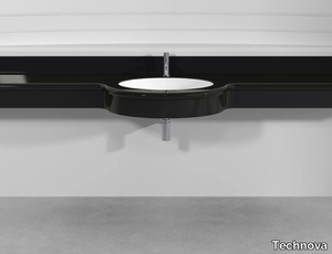 OVAL SMALL PLTOS - Wall-mounted custom Pietraluce® washbasin _ Technova