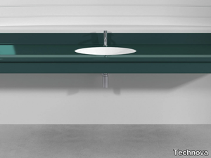 OVAL PLTO1 - Wall-mounted custom Pietraluce® washbasin _ Technova