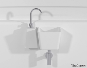 KYŪBU LATRQ+LATRT - Square wall-mounted handrinse basin _ Technova