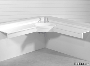 ROSSARI ANGLE PLTRA - Wall-mounted custom Pietraluce® washbasin _ Technova