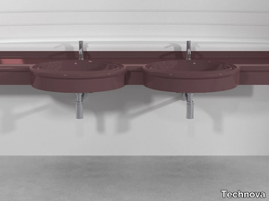 ROSSARI SMALL PLTR7 - Wall-mounted custom Pietraluce® washbasin _ Technova