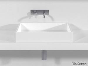 SQUARE SHORT LATQS - Countertop Pietraluce® washbasin _ Technova