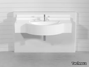 RIMINI FIXED PLTSS - Wall-mounted Pietraluce® washbasin _ Technova