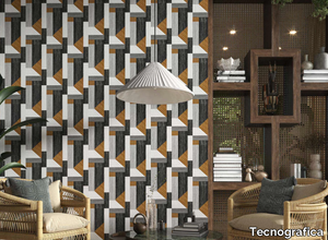 TARSIA - Geometric wallpaper strip _ Tecnografica