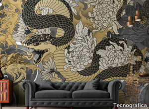 YOKAI - Oriental style wallpaper _ Tecnografica