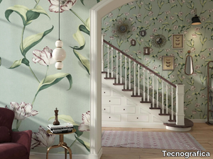 CORDELIA - Nonwoven wallpaper with floral pattern _ Tecnografica