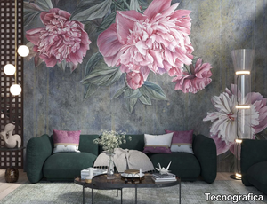 GOLDEN DREAMS - Nonwoven wallpaper with floral pattern _ Tecnografica