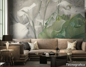 KALOS - Nonwoven wallpaper with floral pattern _ Tecnografica