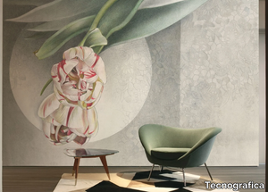 L'ABBRACCIO - Nonwoven wallpaper with floral pattern _ Tecnografica