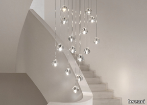 MIZU - LED or halo crystal pendant lamp _ TERZANI