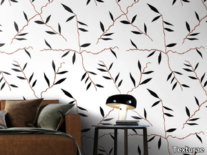 CHALK CROSS - Washable wallpaper with floral pattern _ Texturae