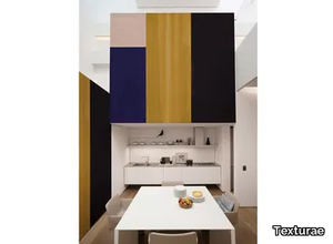 COLOR BLOCKS - Striped washable wallpaper _ Texturae